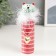 Souvenir Ceramics "A cat in furs with a gold heart" Mint-red 4x4x15.5 cm
