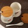 A set of storage cans from ceramics “cook with love”, 400 ml, 250 ml, 2 pcs, white color