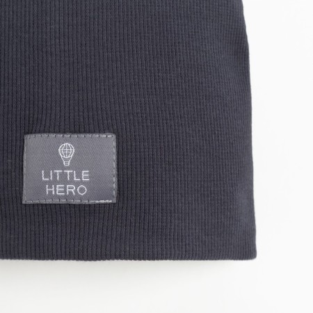 Two-layer children's hat, dark gray color, size 50-54-1