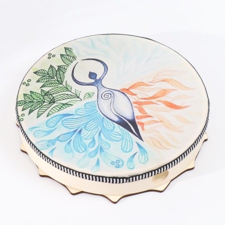 Shamanian tambourine "Four elements" with a block of 5x25x25 cm-2