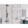 The shower system Cersanit Brasko Black A63112, thermostat., Shower 3 dir., Hose 150 mm, black