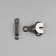 Hook for trousers and skirts, copper, 2 × 2 cm, 2 pcs, black nickel color