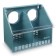 Pigeon feeder, 2 sections, plastic, blue