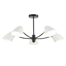 Ceiling EVOLUCE lamp. Sle103602-05. Satta. 5x40 watts, E14, 77x77x36.5 cm, black color, gold