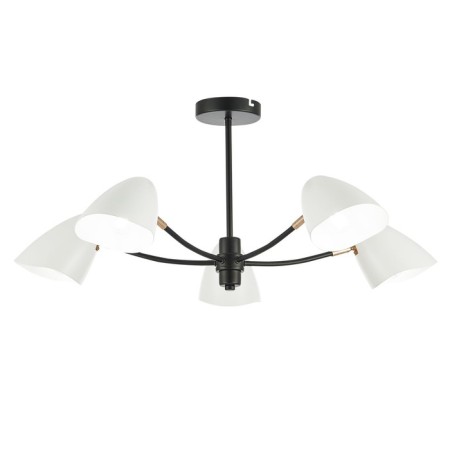 Ceiling EVOLUCE lamp. Sle103602-05. Satta. 5x40 watts, E14, 77x77x36.5 cm, black color, gold