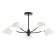Ceiling EVOLUCE lamp. Sle103602-05. Satta. 5x40 watts, E14, 77x77x36.5 cm, black color, gold