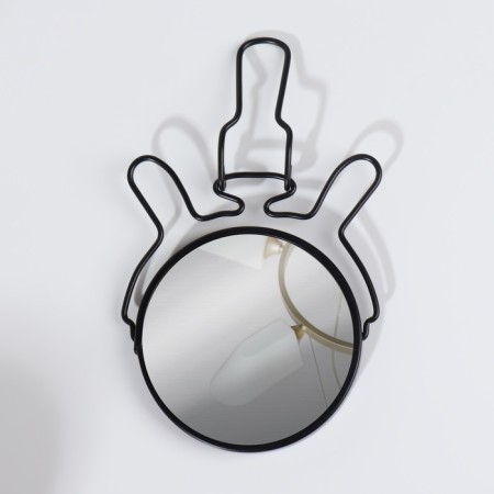 The desktop mirror is a suspended “circle”, bilateral, with an increase, D mirror surface 9 cm, black color-3