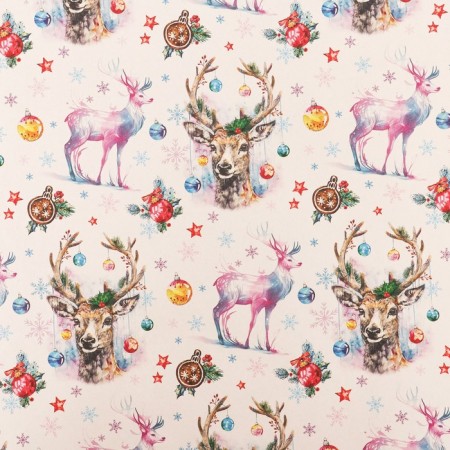 Paper packing craft white "deer", 70 x 100 cm, 1 sheet,-2