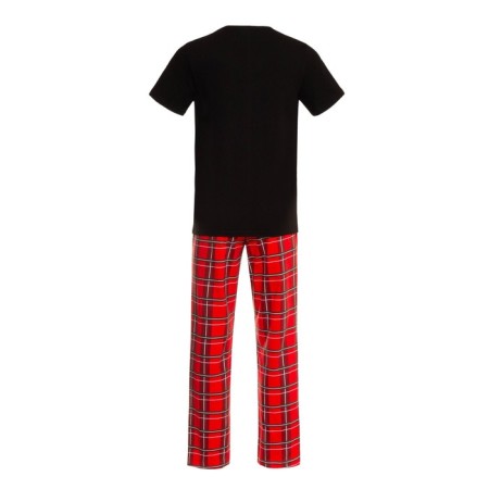 Pajama New Year's male kaftan "skull", black color, size 48-12