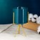 Kashpo "cylinder" green, on a gold stand, 15x8x8cm
