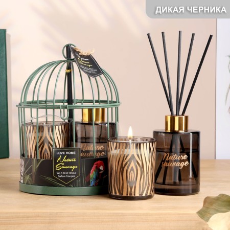 Set in the cell "Love Home" Diffuser 100 ml and a candle of 6x7 cm, wild blueberries
