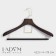 Shoulders - LadoM Brown Gold hanger for costumes, velvet crossbar, beech tree, 42.5 × 4 × 19 cm