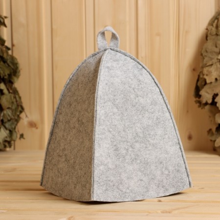 Hat for the bath "Economy", felt, light gray