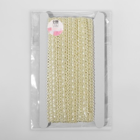 Decorative braid, 16 mm, 9.1 ± 0.5 m, cream color-2