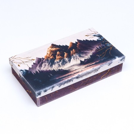 Set of rectangular boxes 4 in 1, "natural landscapes", 30 x 20 x 8 - 24 x 14 x 5 cm-4