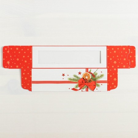 Box folding “Gift” 18 x 5.5 x 5.5 cm., New Year-4