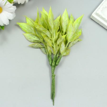 Artificial plant for creativity "Rain" 1 bouquet = 6 branches green 13 cm-2