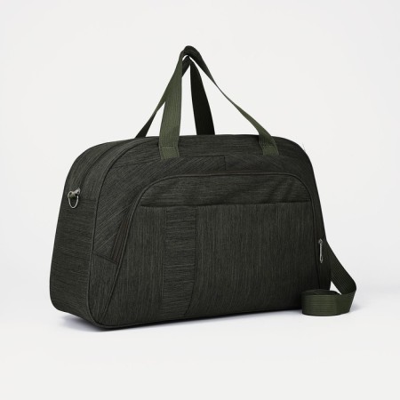 Road bag with lightning, external pocket, long belt, green color
