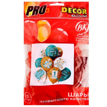 Shar Latex 12 "" Feast of September 1! ", Pastel, 1-way, 5 designs, set 25 pcs., Mix-4