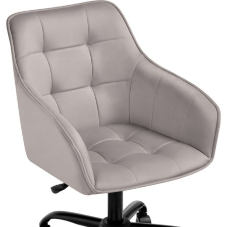 Computer chair Oisha plastic/velor, black/gray 56x63x80 cm-4