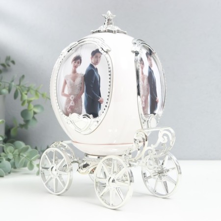 Photo frame Plastic 10x7.5 cm Music "Boil" White with silver 24x17.5x13 cm-2