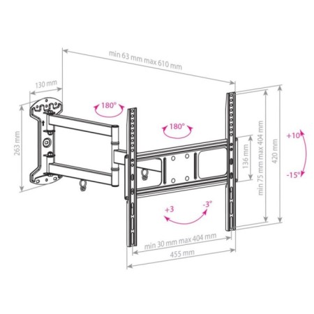 ARM Media LCD-415 Black 24 "-55" Max.35kg Nastennoye-Vyd 102951 TV-1