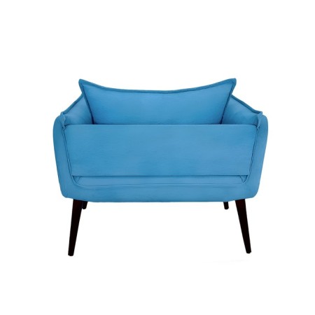 The Naples chair, without a mechanism, velor, blue color-2