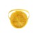 Wicker basket 20 x 20 x 9 cm, handle h = 25 cm, yellow