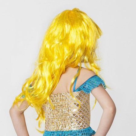 Wig mermaid yellow, length 60 cm-1