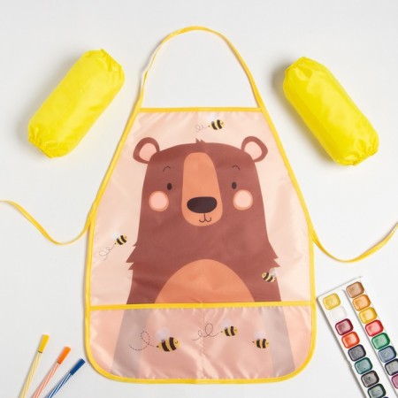 Apron children's apron with Ethel Overforders "Bear", 49 x 39 cm-8