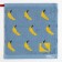 Towel kitchen Ethel bananas col. blue, 25*25 cm 100% cotton