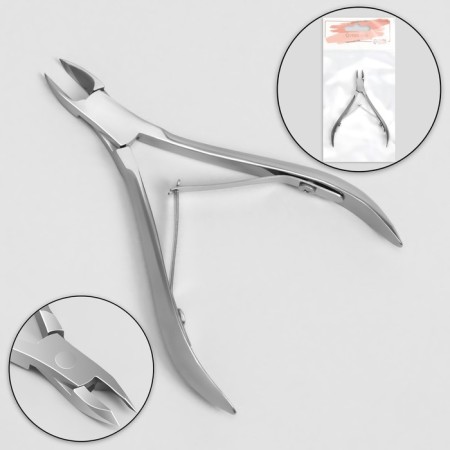 Manicure nippers for cuticle, double spring, 9.5 cm, blade length - 3 mm-2