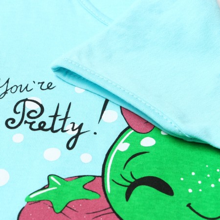 T -shirt for nursery, blue/turtle color, height 80 cm-3