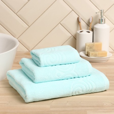Trick Love Life Border, 50x90 cm, light blue, 100% cotton, 380 g/m2