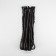 Metal zipper, No. 3, non -proceeding, automatic lock, 60 cm, black color/nickel
