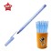 Ballic handle, blue ink, 1.0 mm, average letter, bic round stic classic, glass as a gift