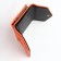 Women's wallet on the button, orange color