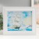 Key closed "sailboat" 26.5x31.5 cm white