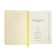 Leduced Diary A5, 140l, Cage, leatherette, elastic band, black cut, yellow