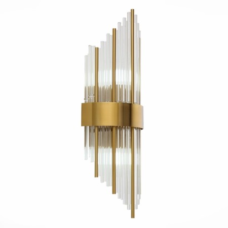 Wall lamp ST LUCE. SL1158.301.02. Nitido. 2x60 watts, E14, 20x54 cm, brass color