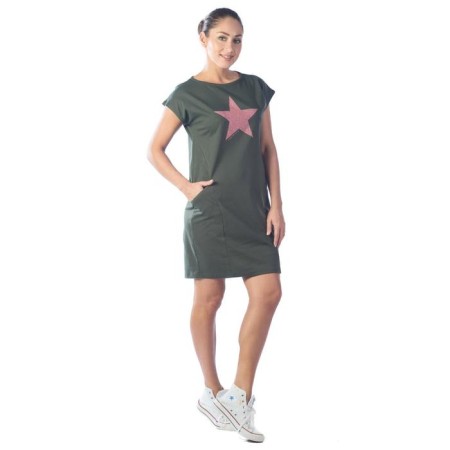 Full allert-free dress, size 46, khaki color-2