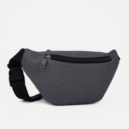 Lightning waist bag, external pocket, gray color-1