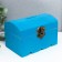 Casket wood "chest" blue 8x8x12 cm