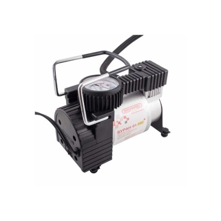 Car compressor, metallic, 30l/min to Skyway cigarette lighter, small dimensions, bag, 10 atm s02001002-5