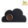 Silicone rug for a bowl "Cloud", 48 x 27 cm, black