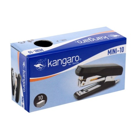 Stapler No. 10 10 sheets Kangaro Mini HS-Mini10, built-in anti-stepler, 50 brackets mix-1