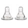 Set of silicone nipple, 2 pcs., C, Ø35mm, anti -bicolor., +0 months, slow stream