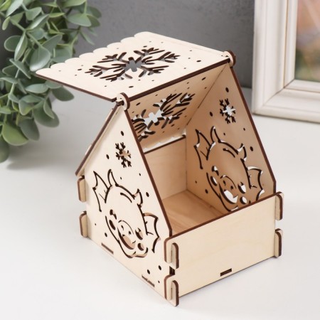 Domik box "Dragon Muzzle" natural 12x10x14 cm (set of 7 parts)-3