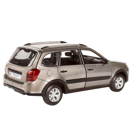 Metal machine “LADA” 1:24 Inertia, gray color, doors, hood and trunk, light and sound effects open-3