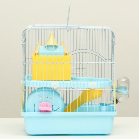 A cage for rodents "Pigger", equipped with a lock, 27 x 21 x 31 cm, blue-8